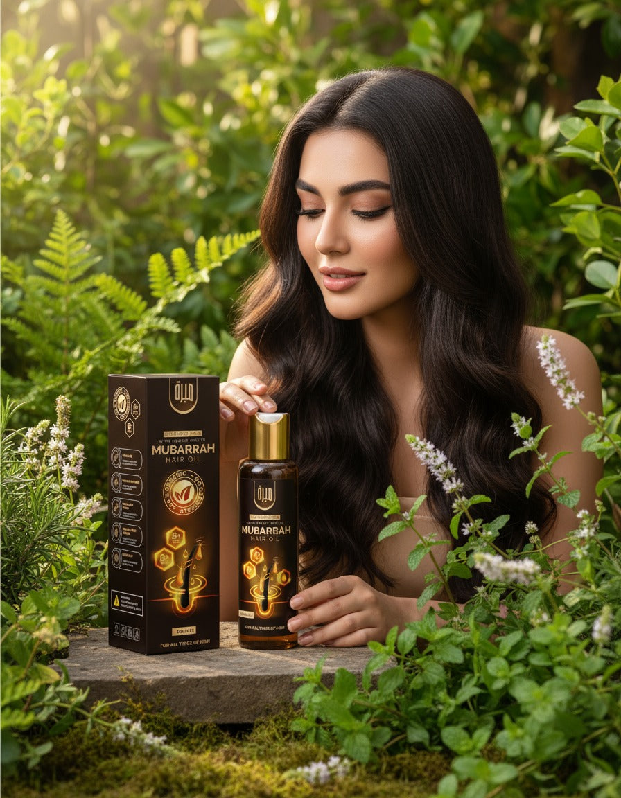 Mubarrah Hair Oil – 100% Organic Nourishment for Strong, Healthy Hair